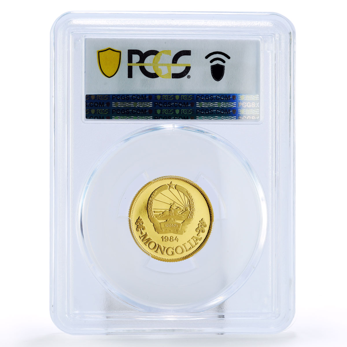 Mongolia 250 togrog Decade for Women Horseman PR68 PCGS gold coin 1984