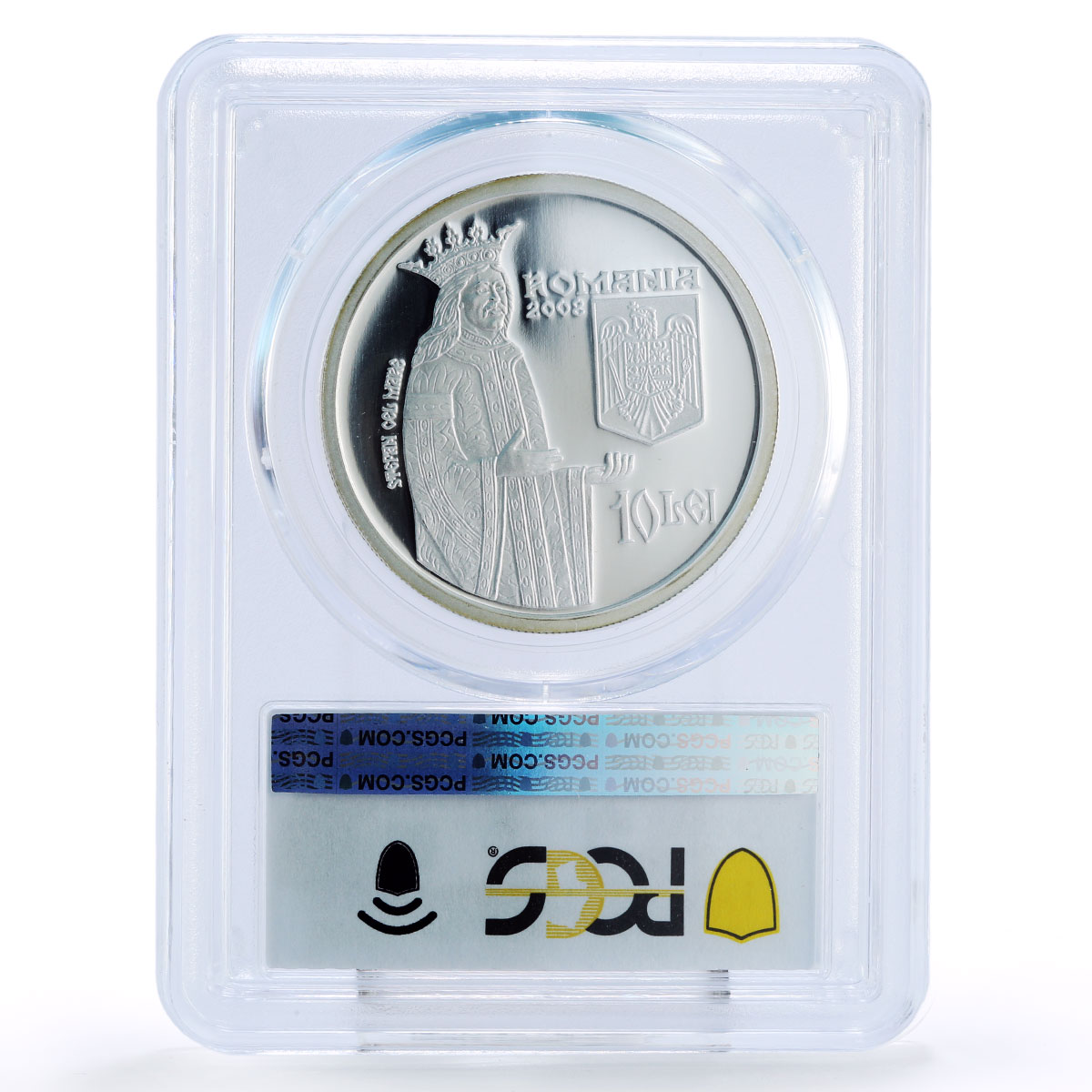 Romania 10 lei Voronet Monastery Church Architecture PR69 PCGS silver coin 2008
