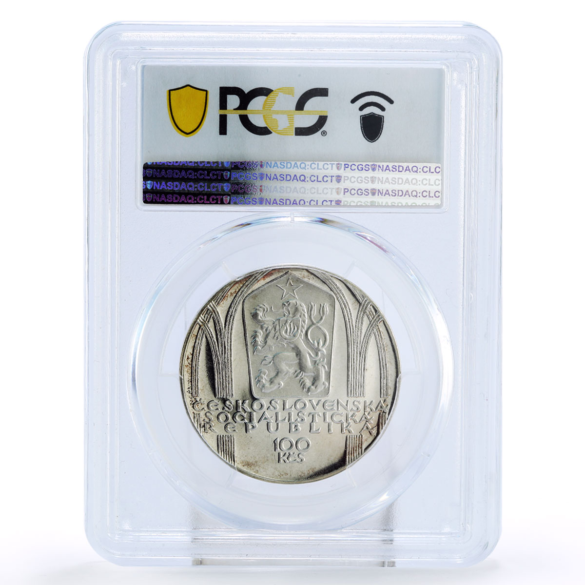 Czechoslovakia 100 korun 650 Years Birth Peter Parler PR69 PCGS silver coin 1980