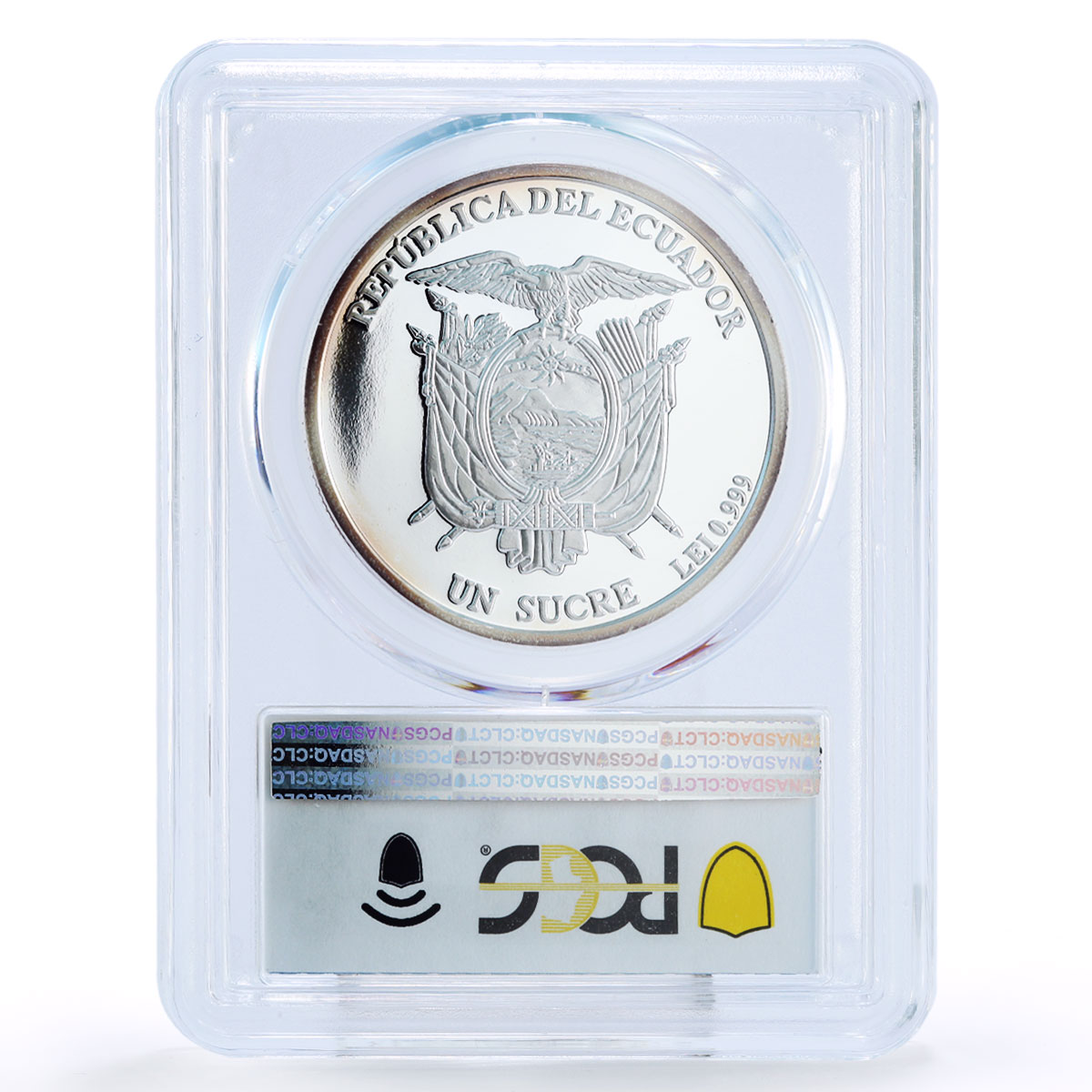 Ecuador 1 sucre 200 Anniversary Independence Manuela Saenz PR70 PCGS silver 2011