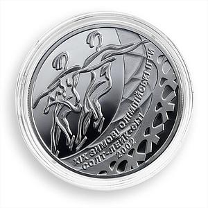 Ukraine 10 hryvnias Olympic Games Salt Lake City Ice Dancing silver coin 2001