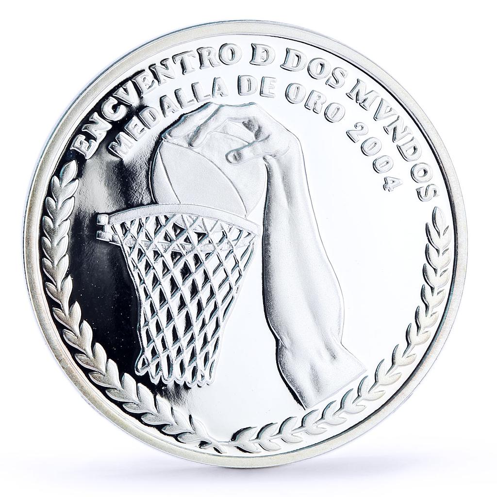 Argentina 25 pesos Beijing Olympic Games Basketball proof silver coin 2007