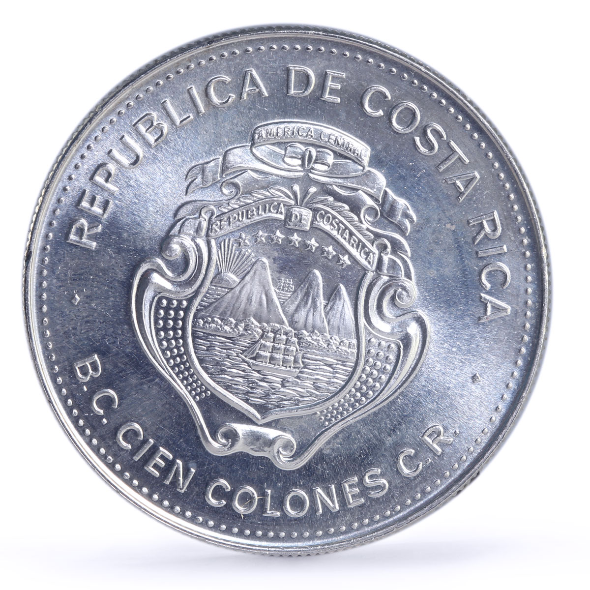Costa Rica 100 colones International Year of the Child Birds silver coin 1979