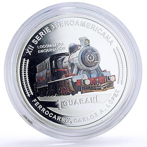 Paraguay 1 guarani Trains Railways Railroads Encarnacion Locomotive Ag coin 2020