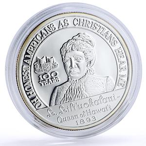 USA Hawaii 1 oz 100 Years Queen Princess Liliuokalani silver medal coin 1993
