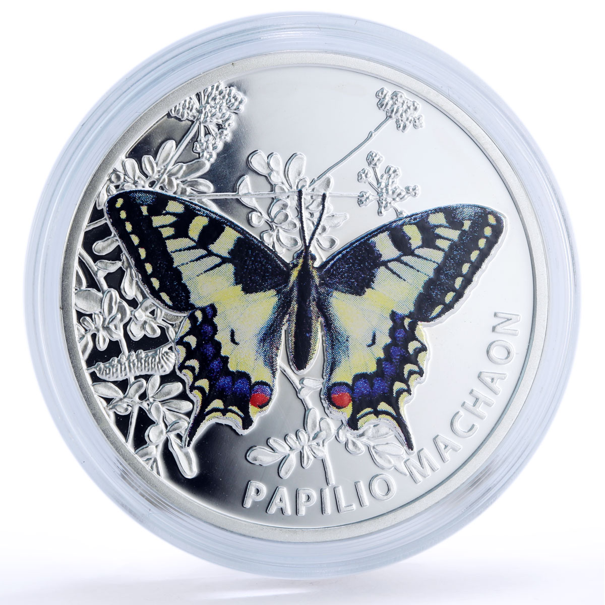 Niue 1 dollar Endangered Wildlife Papilio Machaon Butterfly Fauna Ag coin 2011