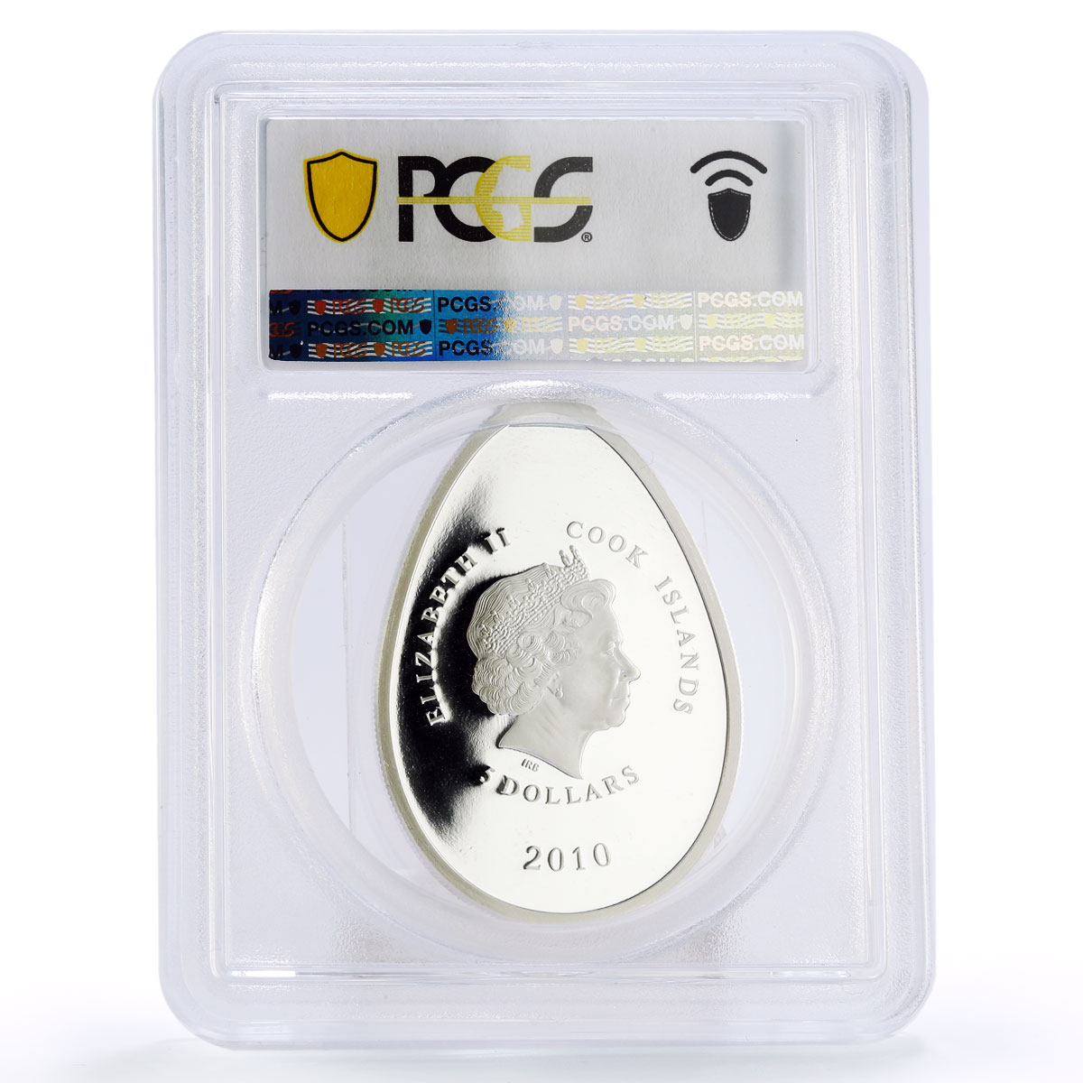 Cook Islands 5 dollars Imperial Faberge Blue Egg PR69 PCGS silver coin 2010