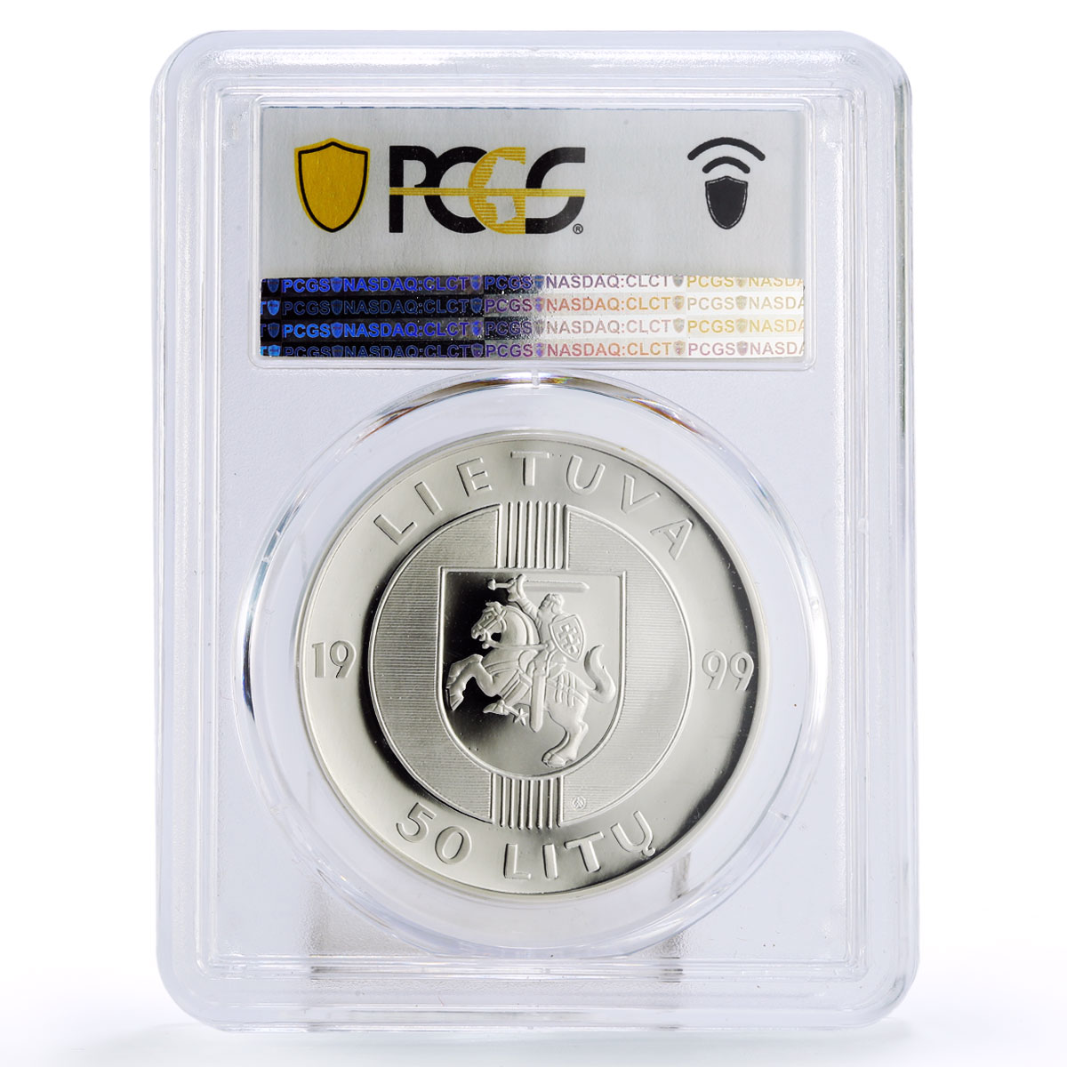 Lithuania 50 litu 10th Anniversary of the Baltic Way PR69 PCGS silver coin 1999