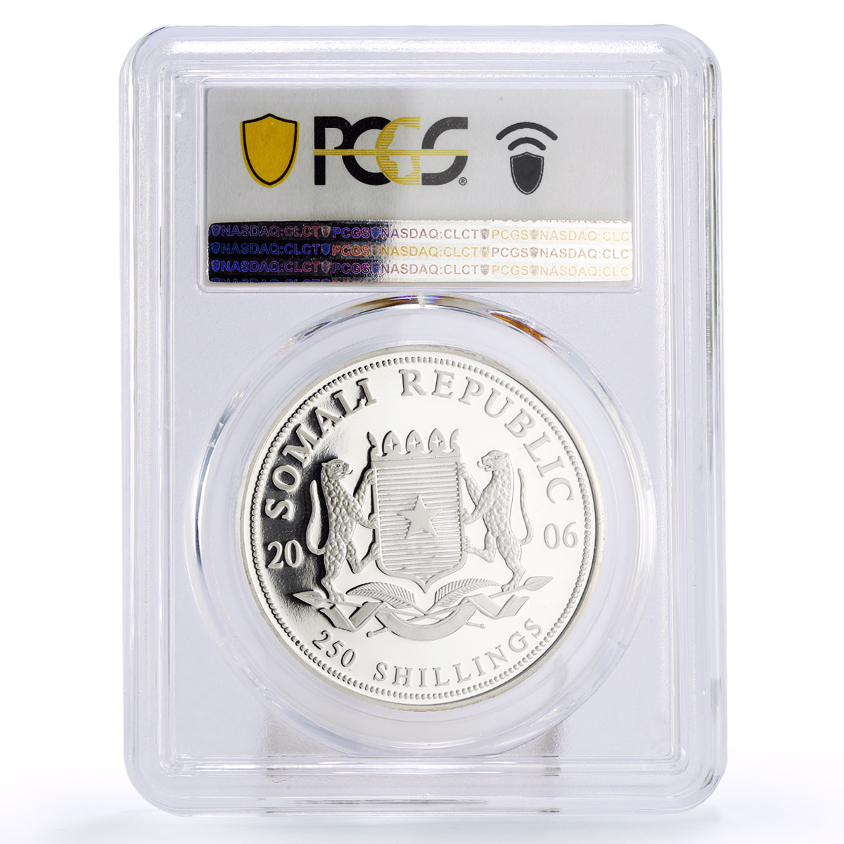 Somalia 250 shillings USS Constitution Ship PR70 PCGS silver coin 2006