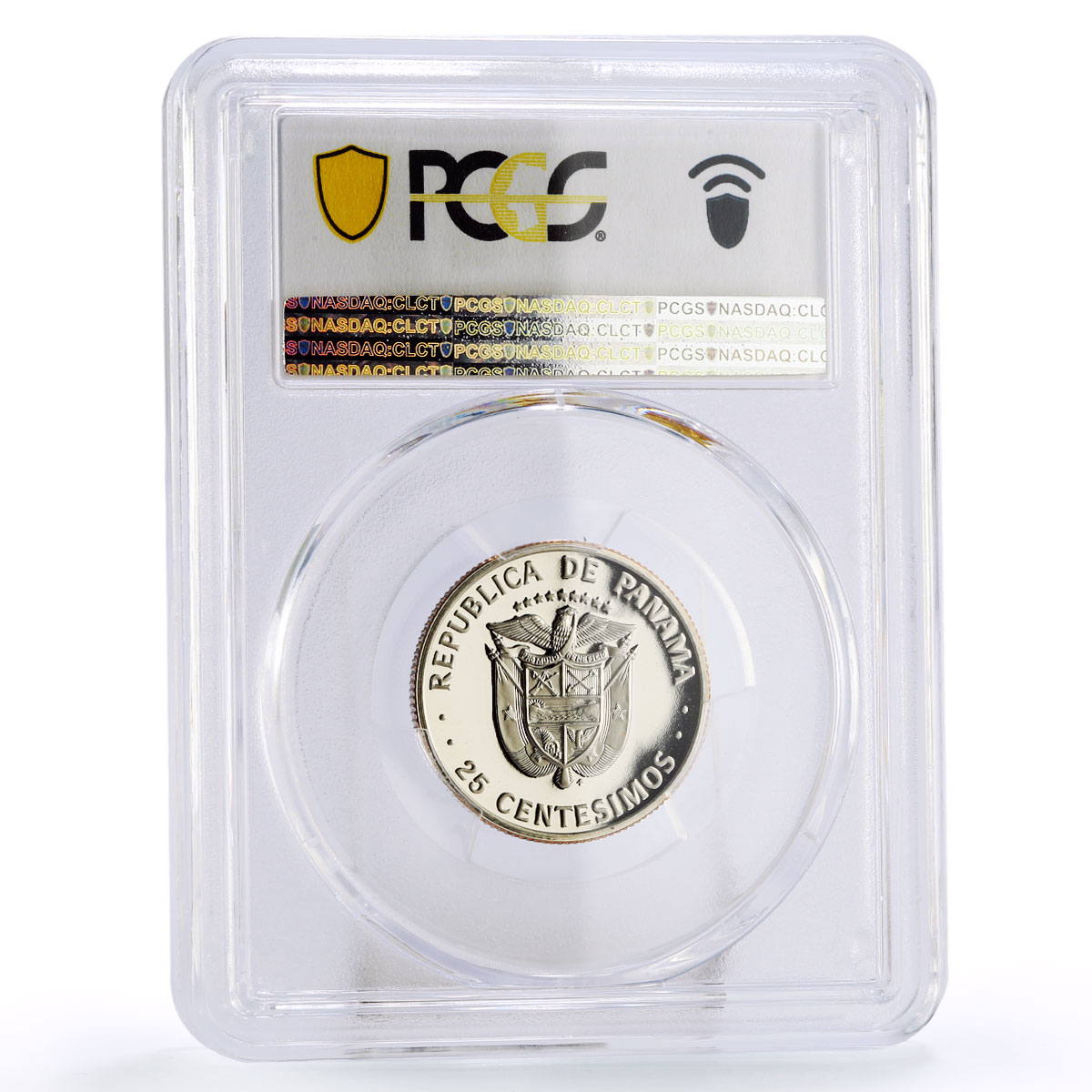 Panama 25 centesimos Statesman Justo Arosemena PR69 PCGS proof nickel coin 1979