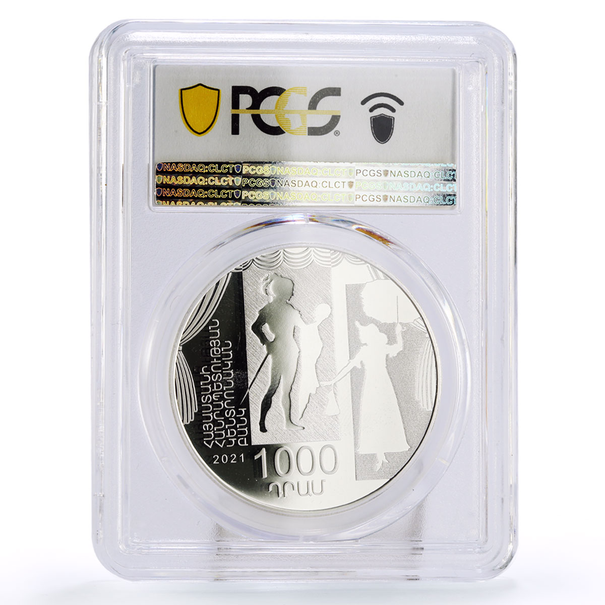 Armenia 1000 dram Petros Adamyan State Drama Theater PR70 PCGS silver coin 2021