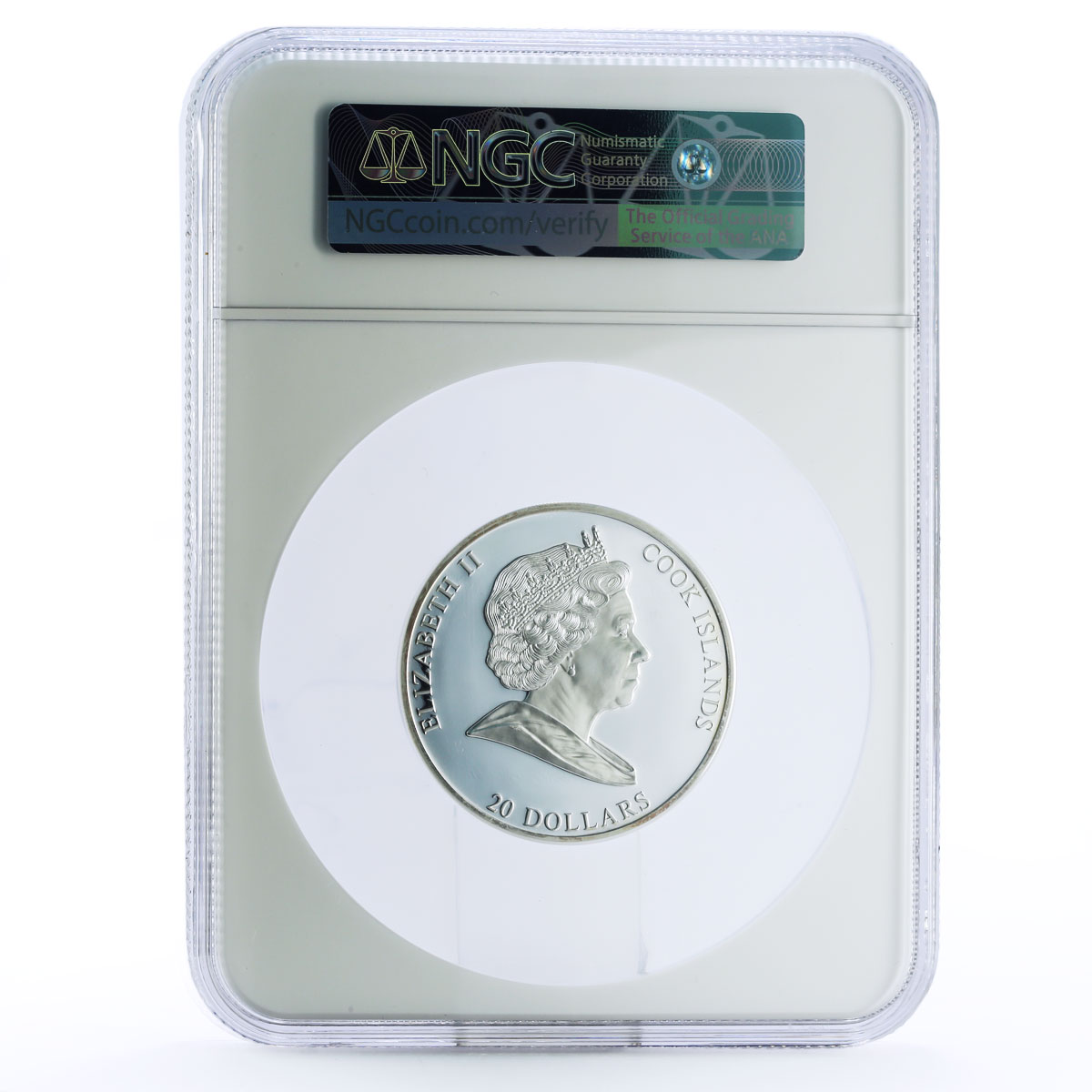 Cook Islands 20 dollars Carl Spitzweg Art Poor Poet PF68 NGC silver coin 2009