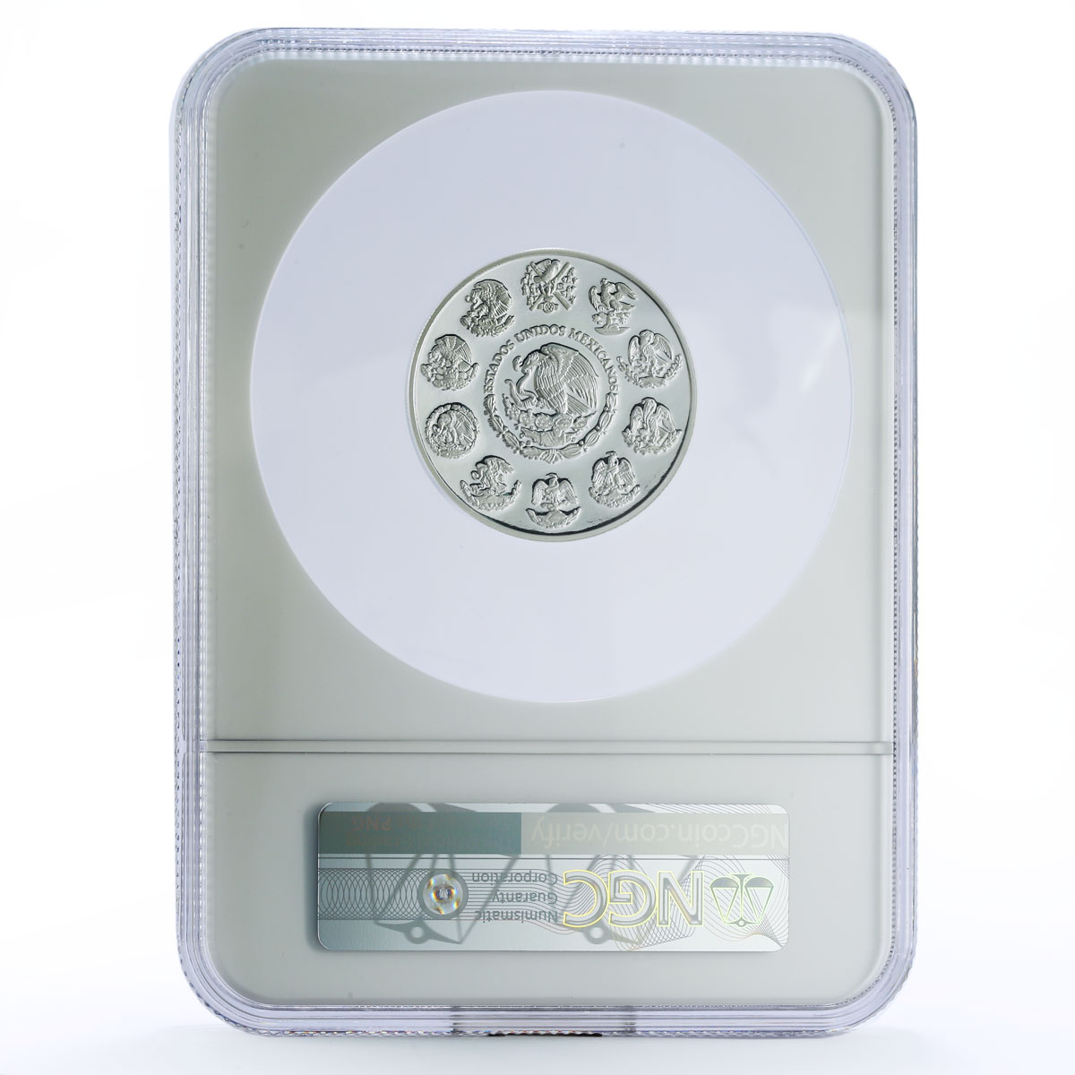 Mexico 10 pesos Chichen Itza Templo Guerreros Warriors Temple PF70 NGC Ag 2007