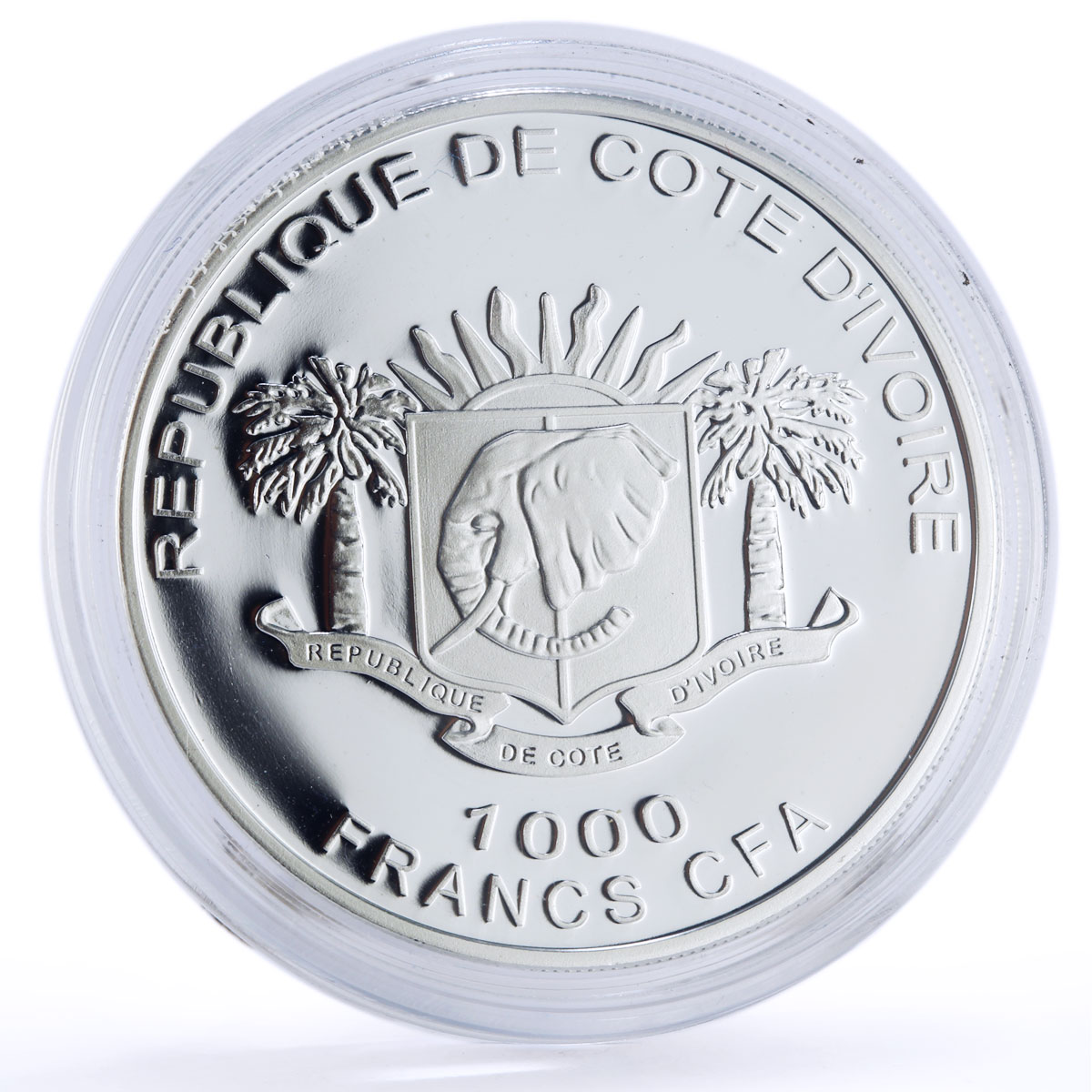 Ivory Coast 1000 francs Seafaring Soleil Royal Ship Clipper silver coin 2010