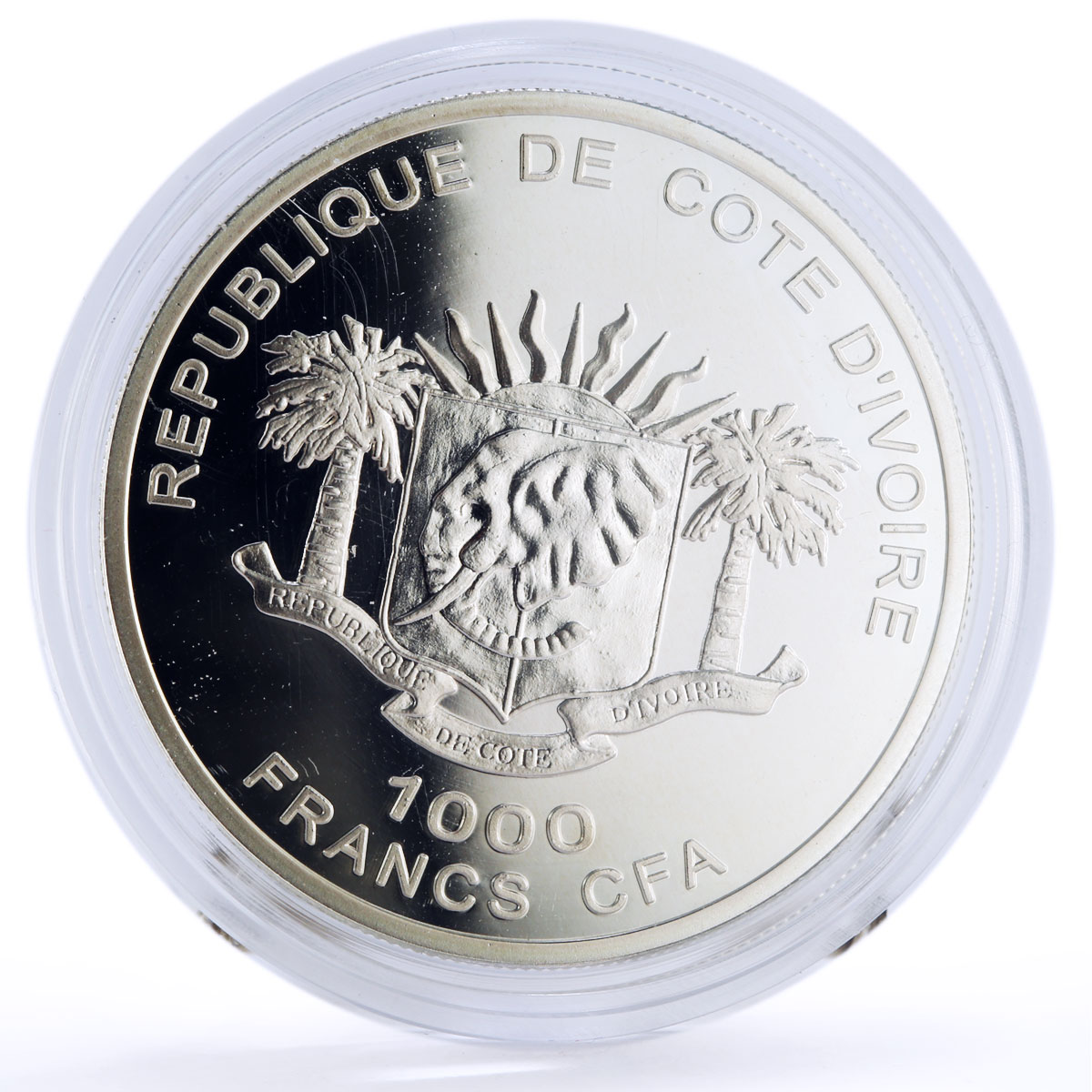 Ivory Coast 1000 francs Seafaring San Hermenegildo Ship Clipper silver coin 2013