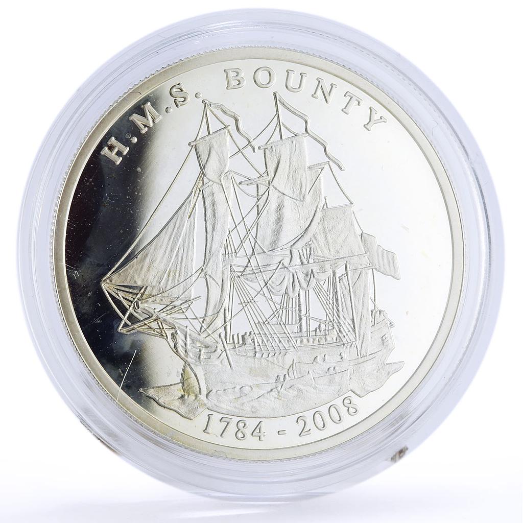 Ivory Coast 1000 francs Seafaring HMS Bounty Ship Clipper proof silver coin 2008