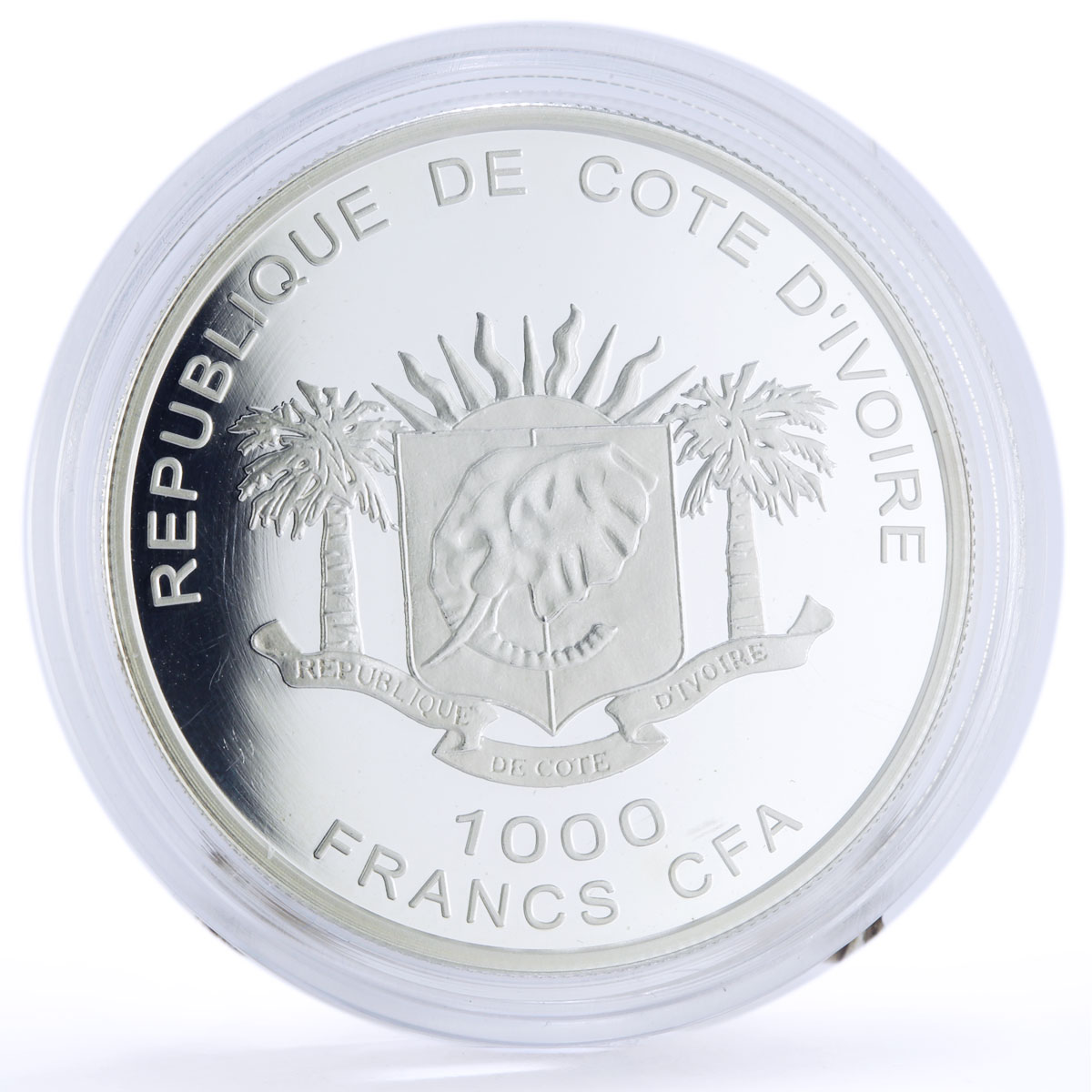 Ivory Coast 1000 francs Seafaring Belem Ship Clipper proof silver coin 2006