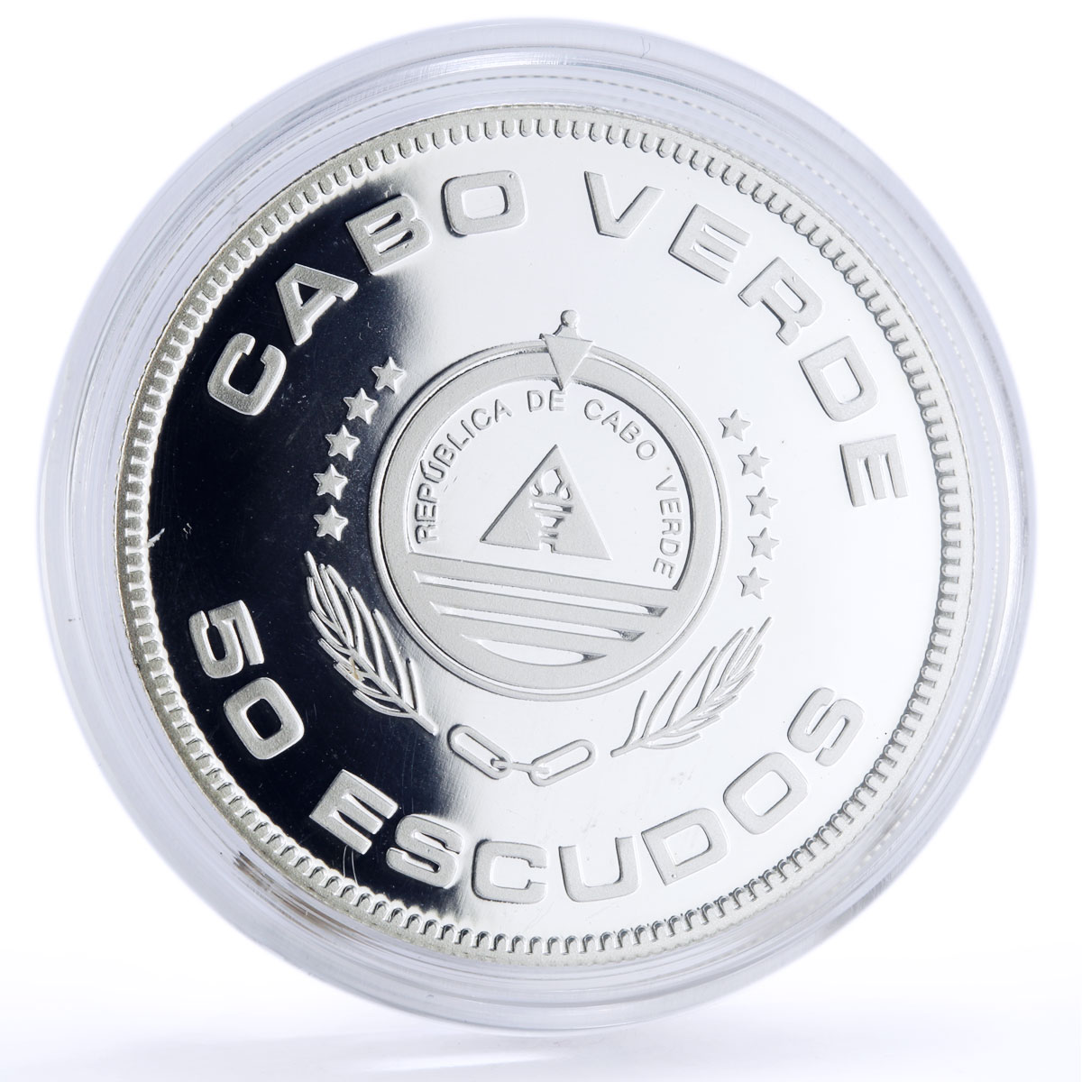 Cape Verde 50 escudos Seafaring Santa Maria Ship Columbus proof silver coin 2006