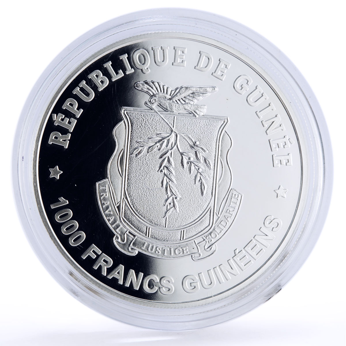 Guinea 1000 francs Seafaring Preussen Ship Clipper proof silver coin 2018