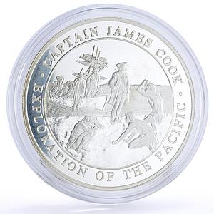 Zambia 1000 kwacha Pacific Exploration James Cook Ship Clipper silver coin 2000