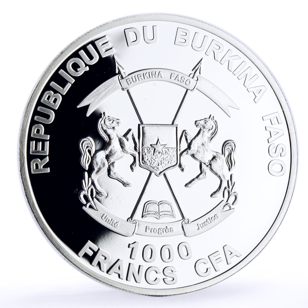 Burkina Faso 1000 francs Seafaring HMS Euryalus Ship Clipper silver coin 2014