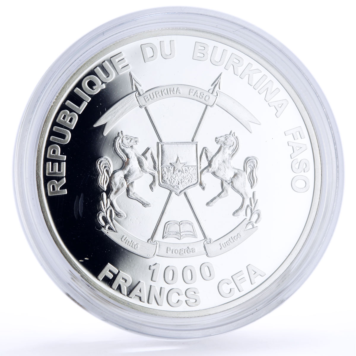 Burkina Faso 1000 francs Seafaring HMS Euryalus Ship Clipper silver coin 2014