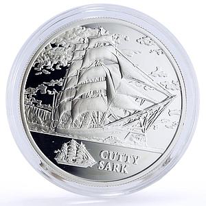 Belarus 20 rubles Seafaring Cutty Sark Ship Clipper hologram silver coin 2011