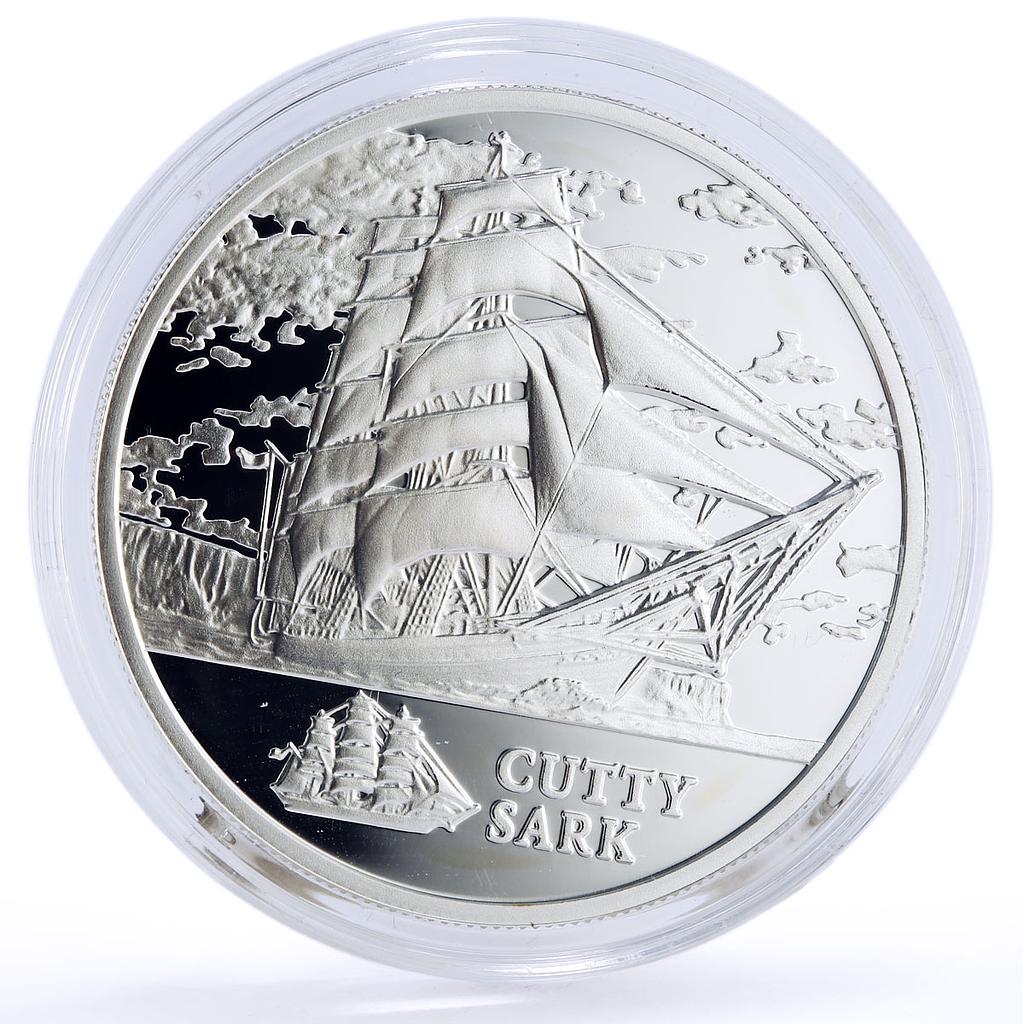 Belarus 20 rubles Seafaring Cutty Sark Ship Clipper hologram silver coin 2011