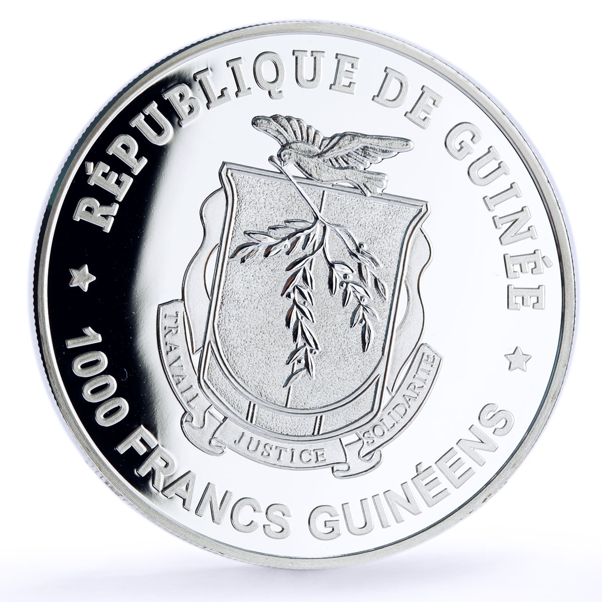 Guinea 1000 francs Seafaring Pamir Ship Clipper proof silver coin 2018