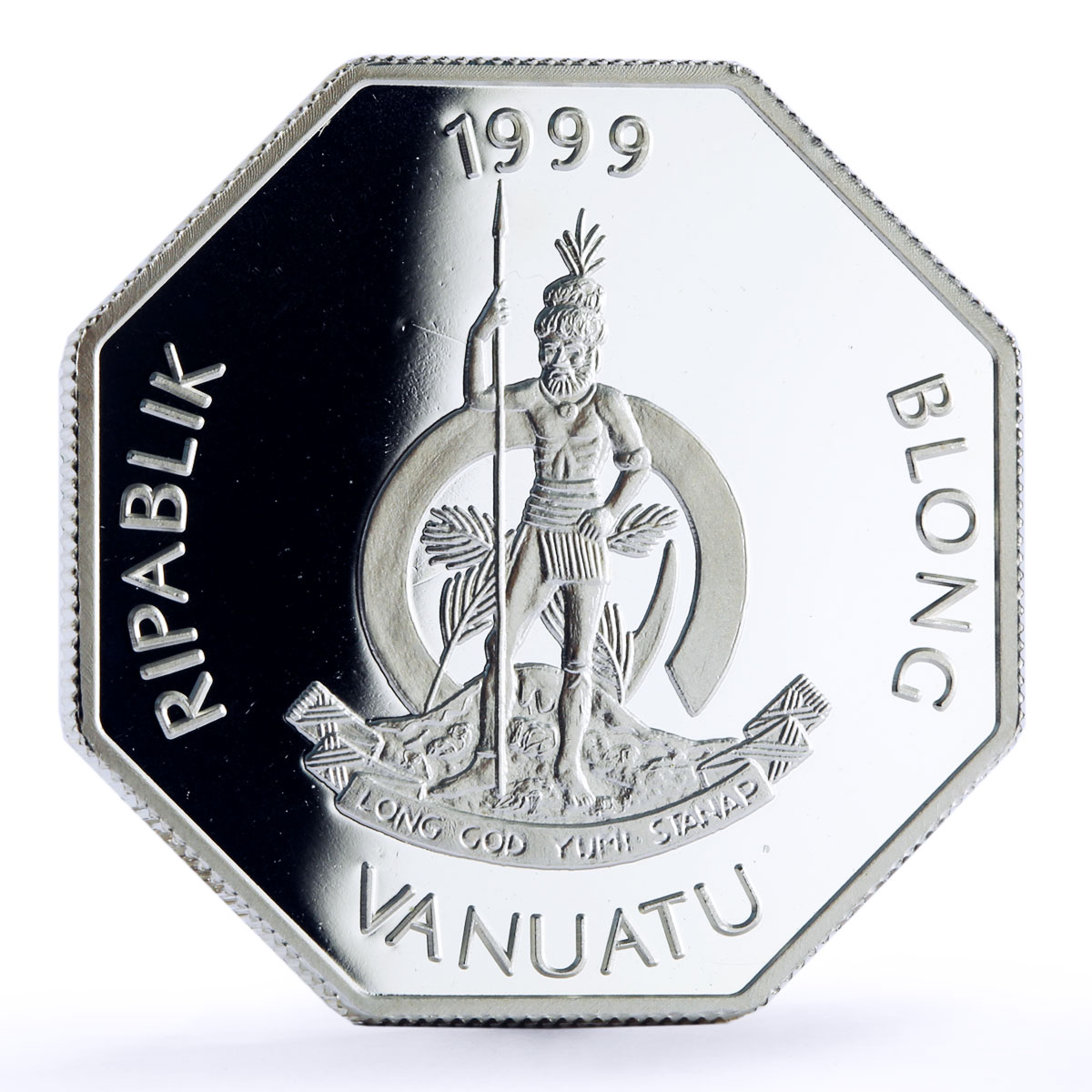 Vanuatu 50 vatu Seafaring Zelee Ship Clipper proof silver coin 1999