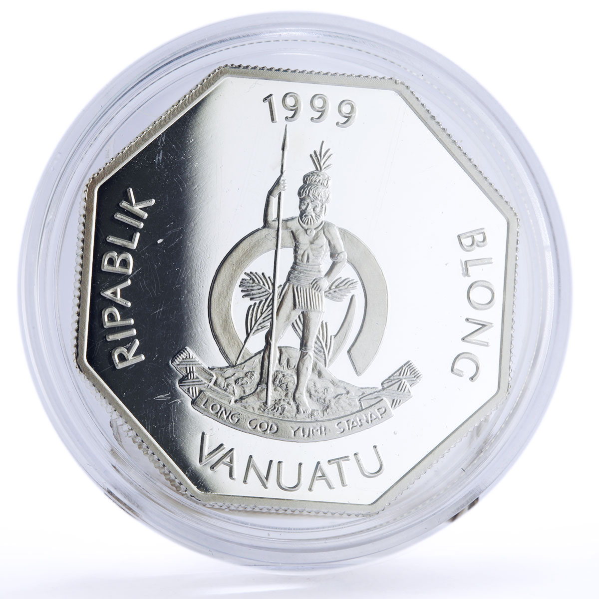 Vanuatu 50 vatu Seafaring Zelee Ship Clipper proof silver coin 1999