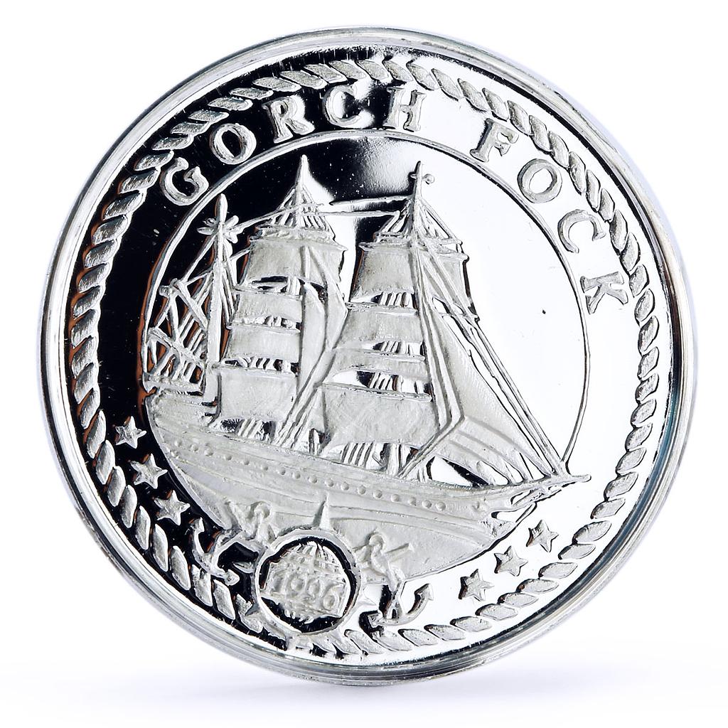 Benin 500 francs Seafaring Gorch Fock Ship Clipper proof silver coin 1996