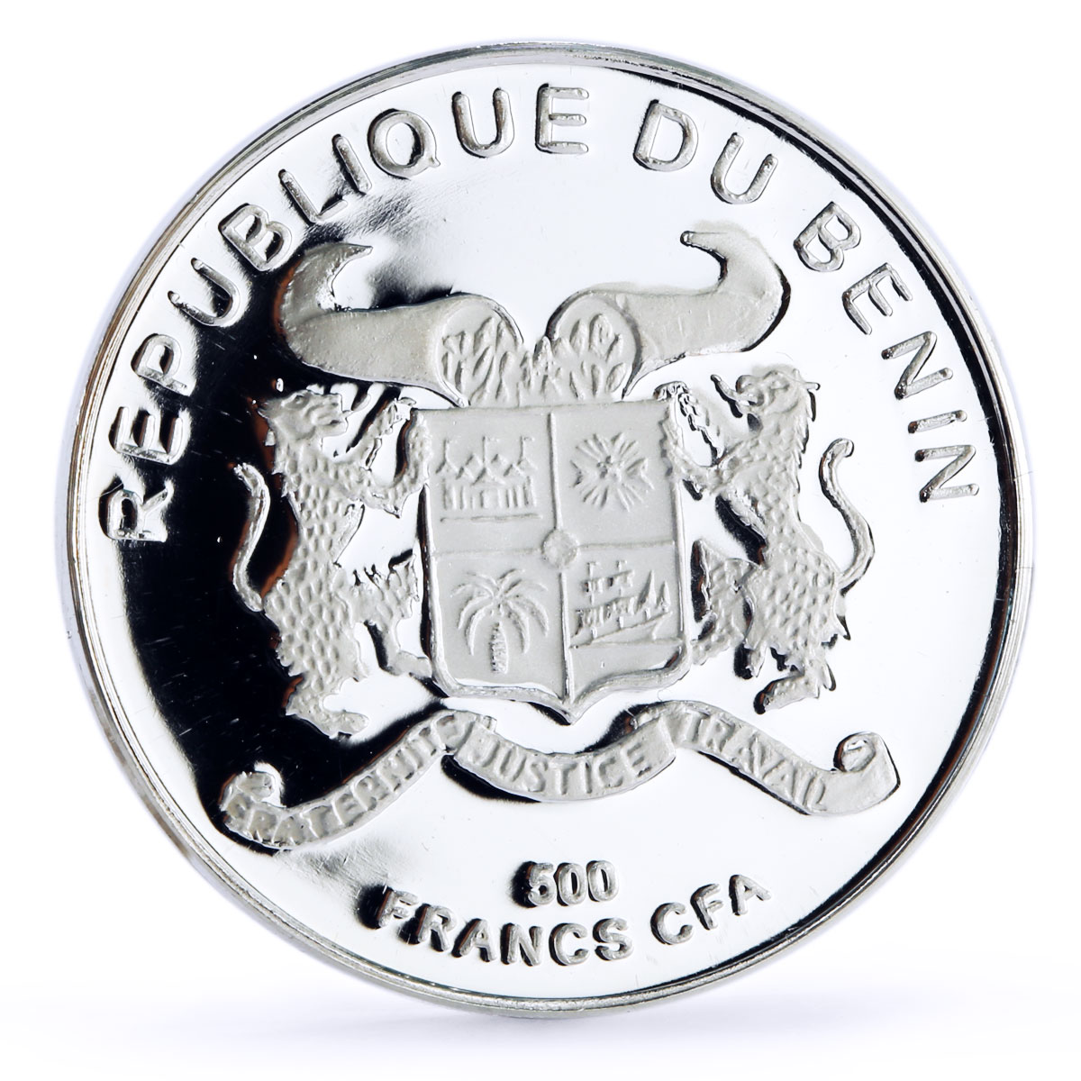 Benin 500 francs Seafaring Gorch Fock Ship Clipper proof silver coin 1996