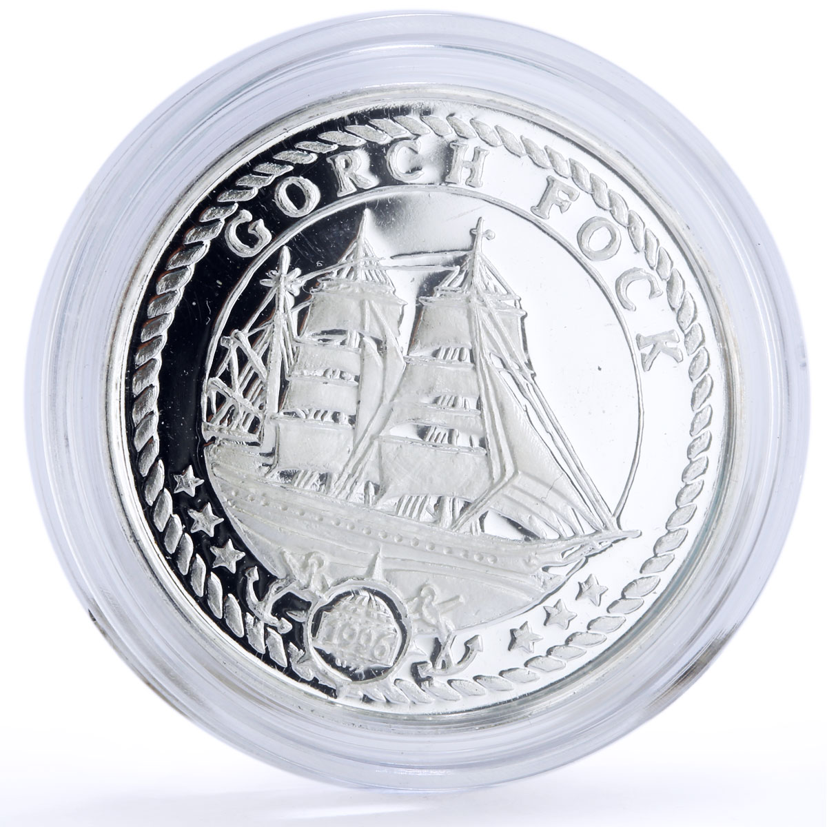 Benin 500 francs Seafaring Gorch Fock Ship Clipper proof silver coin 1996