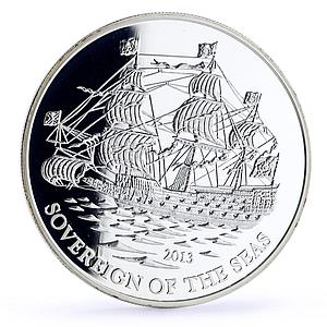 Ivory Coast 1000 francs Seafaring Sovereign of the Sea Ship silver coin 2013