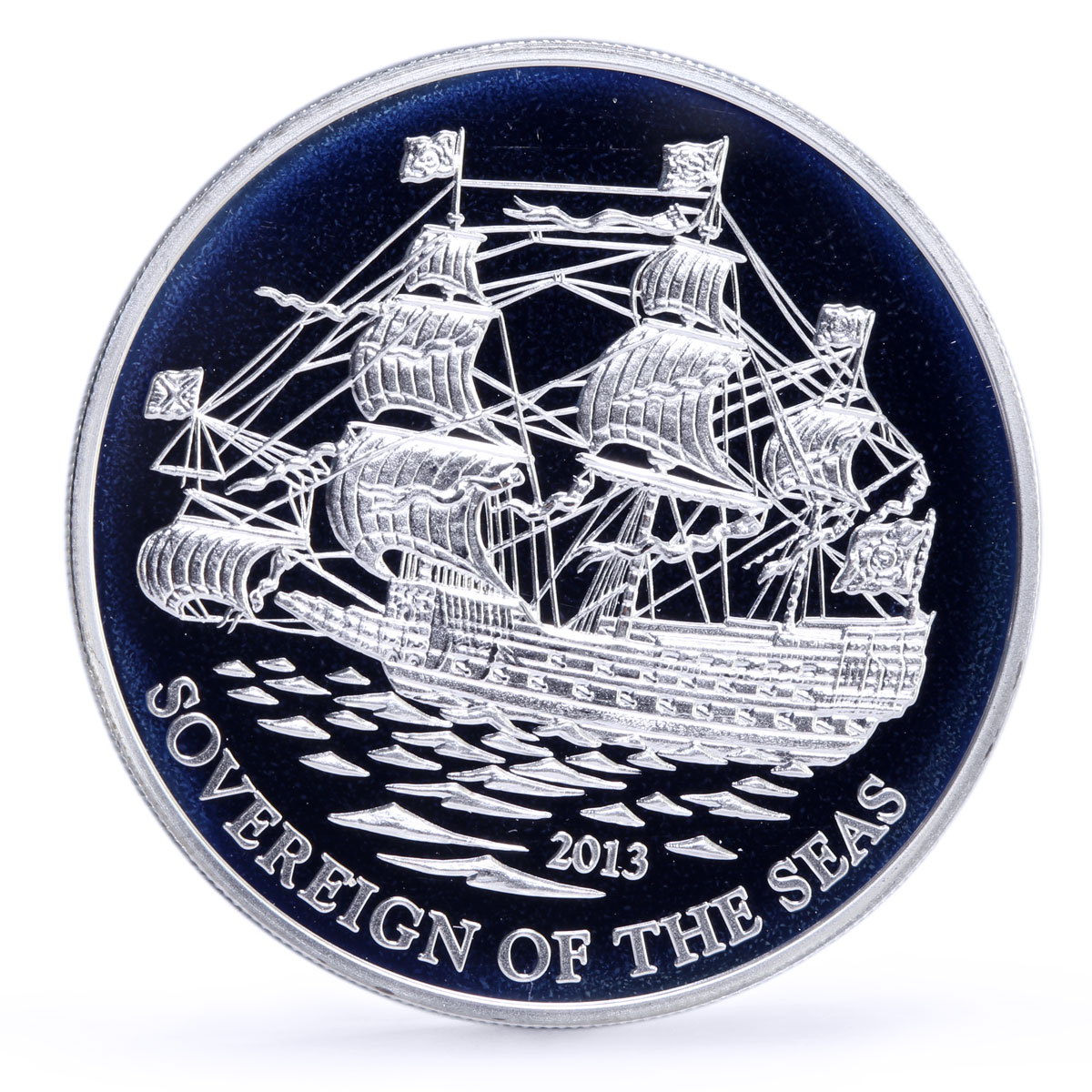 Ivory Coast 1000 francs Seafaring Sovereign of the Sea Ship silver coin 2013