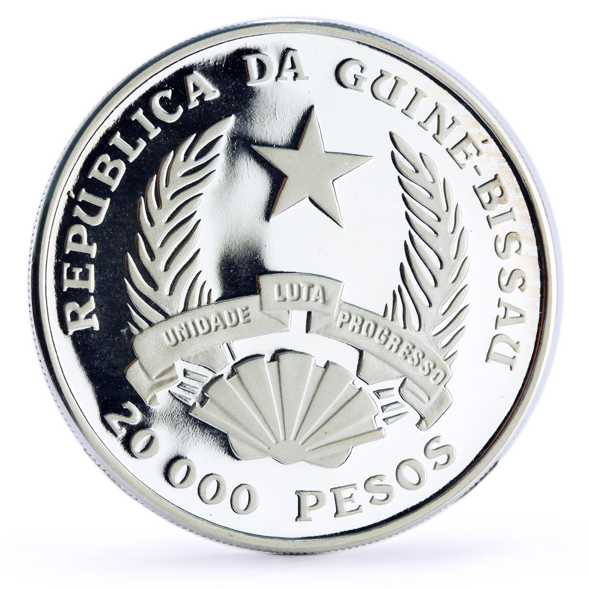 Guinea-Bissau 20000 pesos Seafaring Passat Ship Clipper proof silver coin 1993