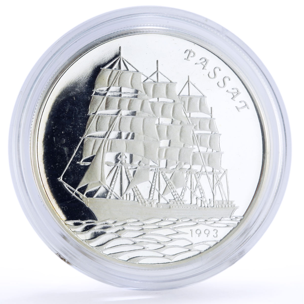 Guinea-Bissau 20000 pesos Seafaring Passat Ship Clipper proof silver coin 1993