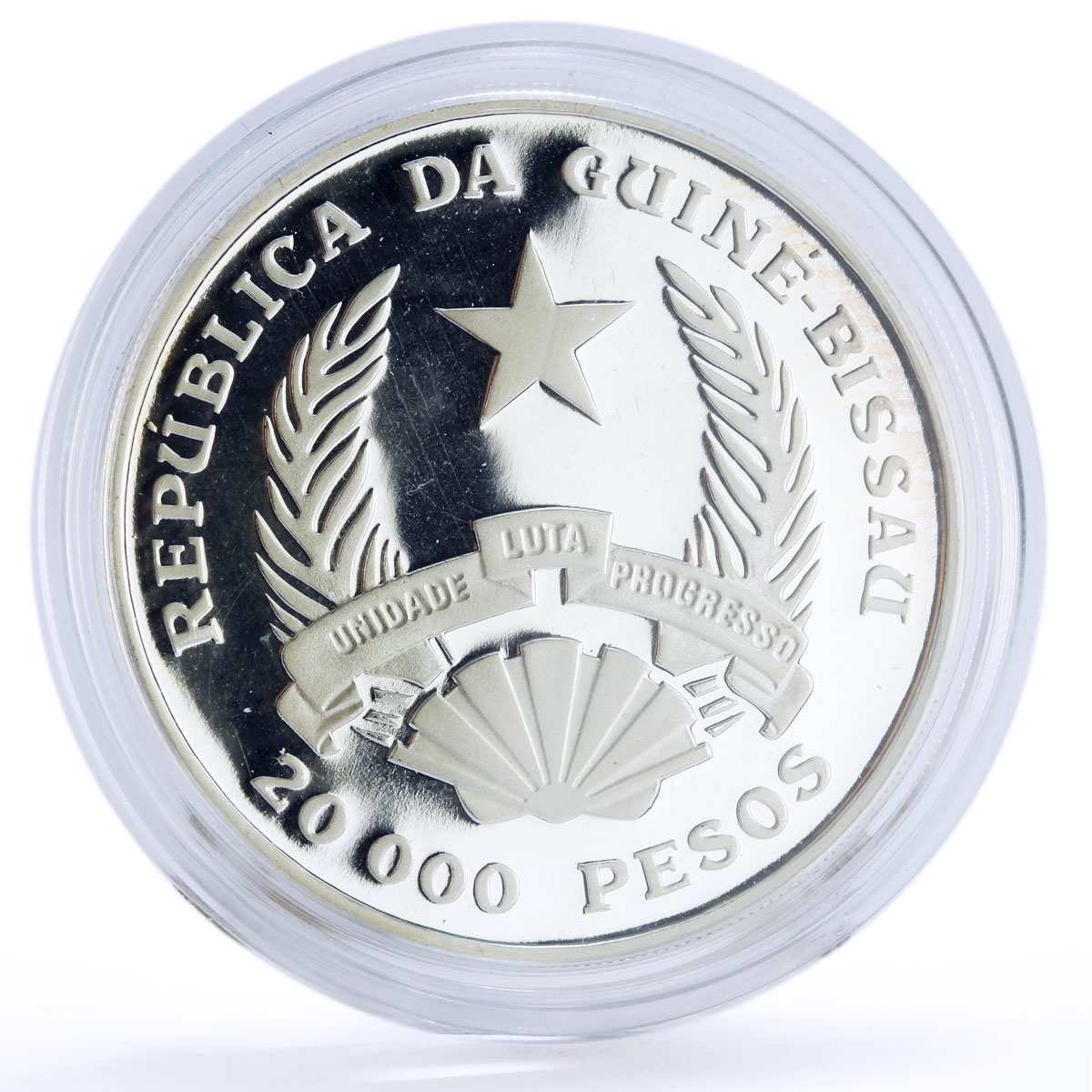 Guinea-Bissau 20000 pesos Seafaring Passat Ship Clipper proof silver coin 1993