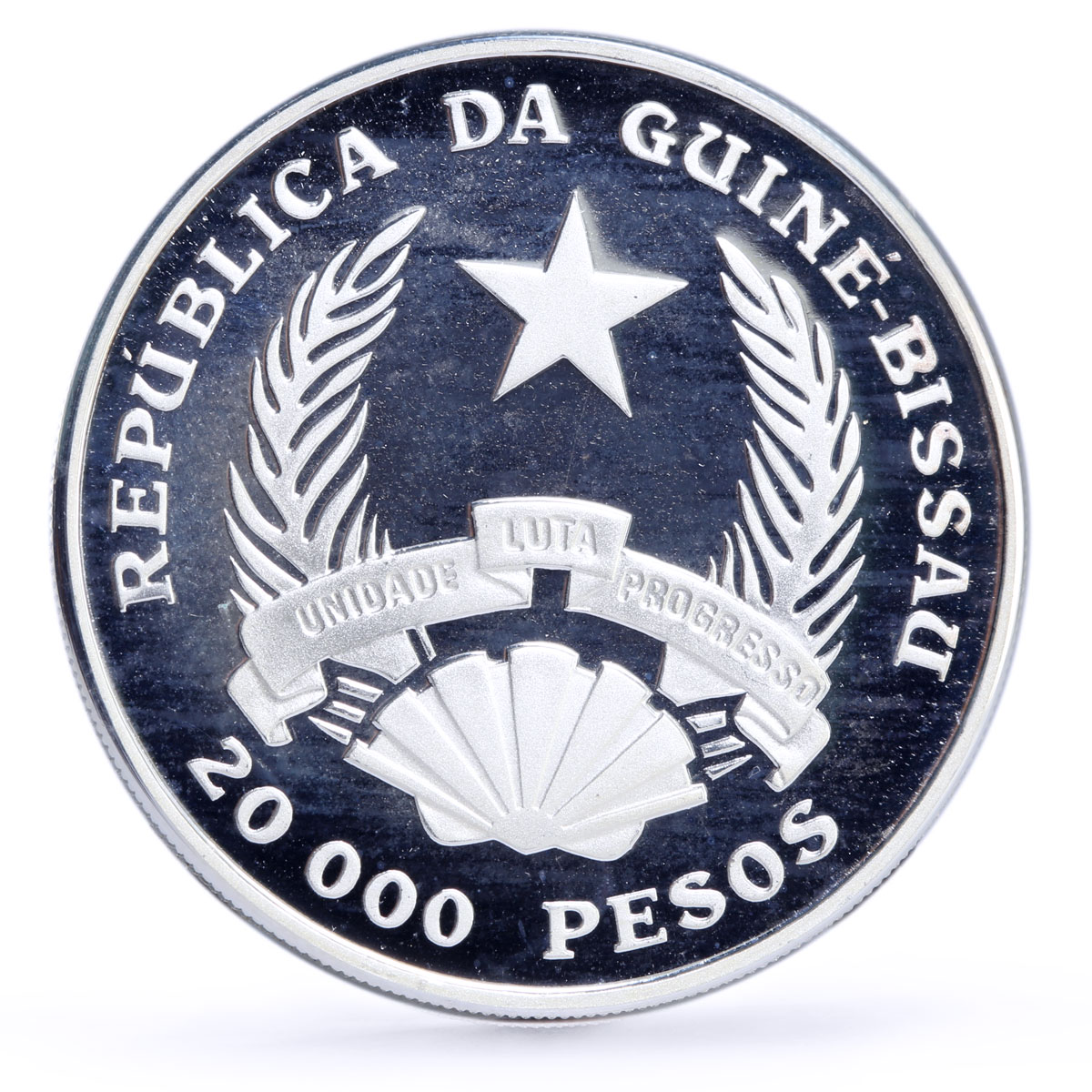 Guinea-Bissau 20000 pesos Seafaring Passat Ship Clipper proof silver coin 1993