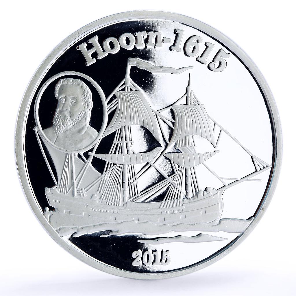 Cameroon 1000 francs Seafaring Hoorn 1615 Ship Clipper proof silver coin 2015