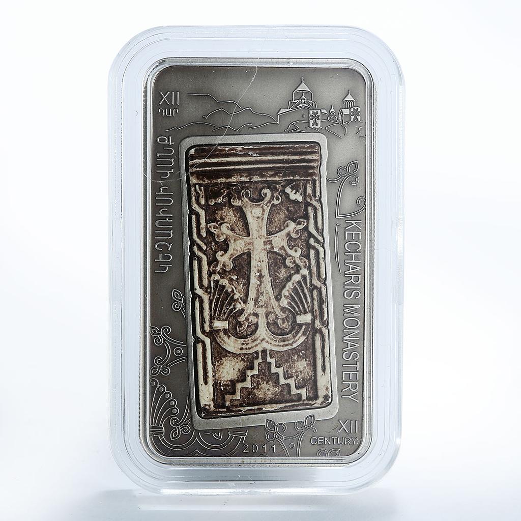 Armenia 1000 drams Monastery of Kecharis Series Khachkar silver coin 2011