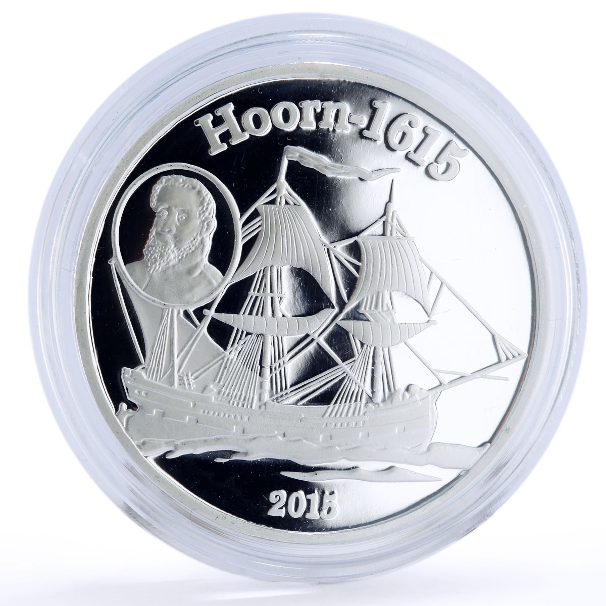 Cameroon 1000 francs Seafaring Hoorn 1615 Ship Clipper proof silver coin 2015