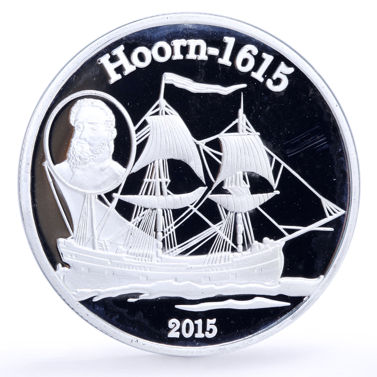 Cameroon 1000 francs Seafaring Hoorn 1615 Ship Clipper proof silver coin 2015