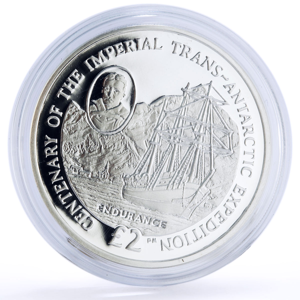 Sandwich Islands 2 pounds Seafaring Endurance Ship Clipper silver coin 2014