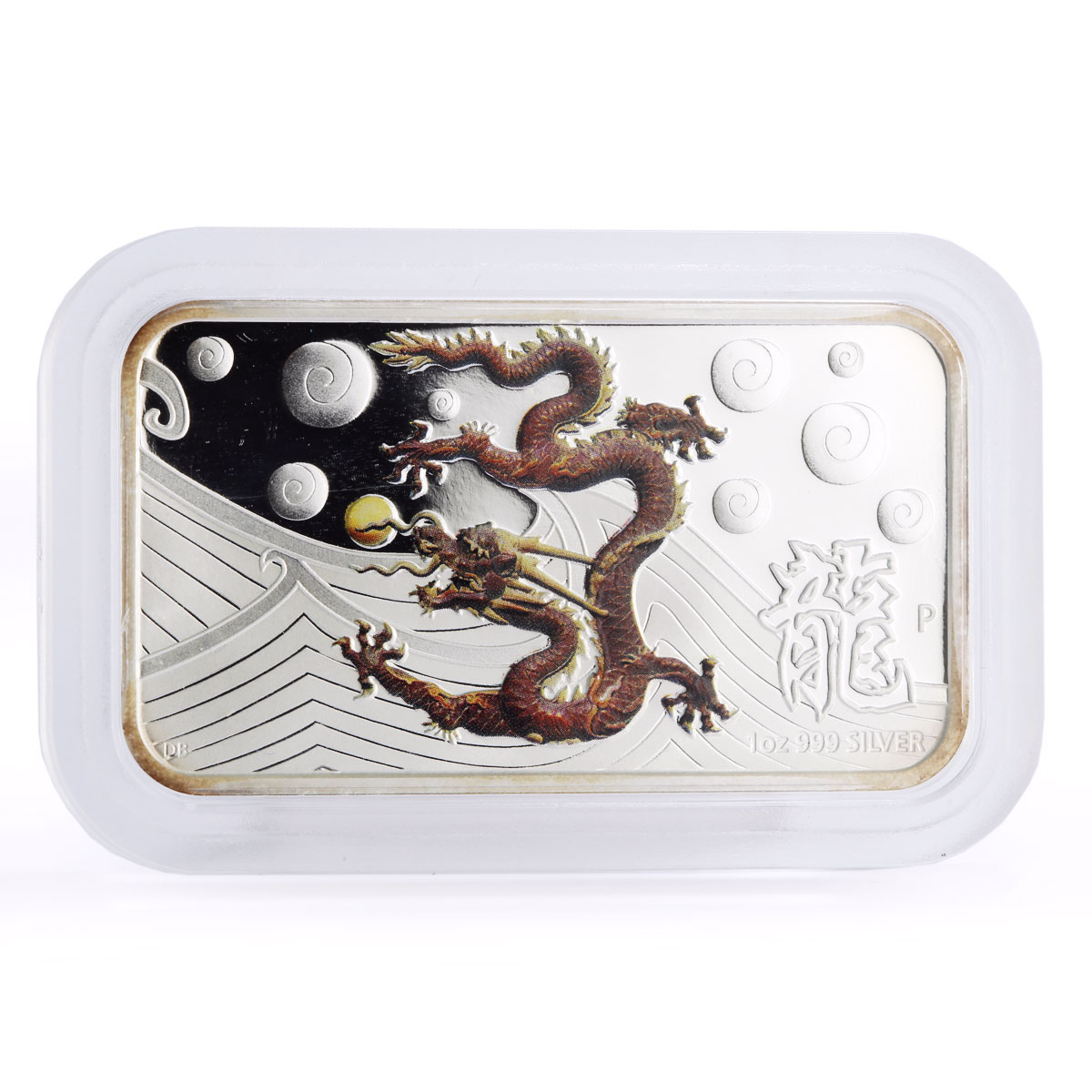 Cook Islands 1 dollar Lunar Calendar Year of the Brown Dragon silver coin 2012
