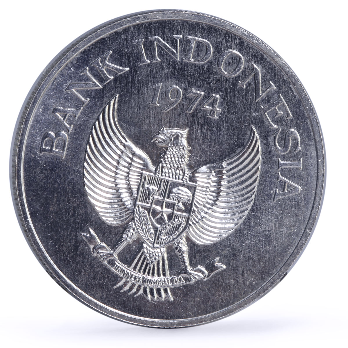 Indonesia 2000 rupiah Conservation Wildlife Javan Tiger Fauna silver coin 1974