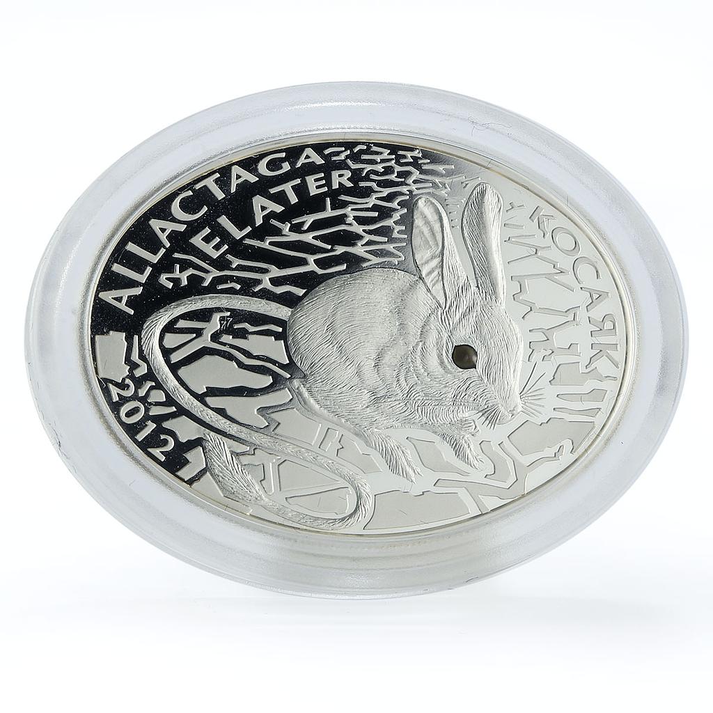 Kazakhstan 500 tenge Fauna Allactaga elater proof silver coin 2012