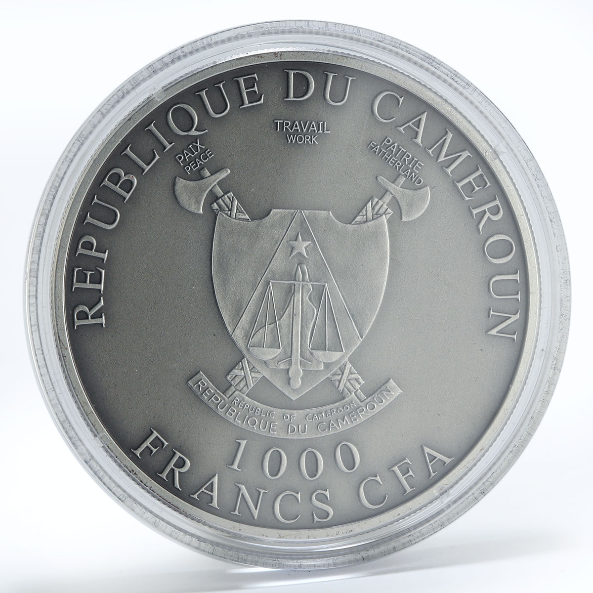 Cameroon 1000 francs Cross River Gorilla silver coin 2012