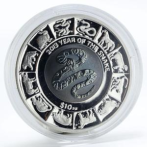 British Virgin Islands 10 dollars Year of the Snake silver coin 2013